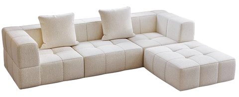 Aurora Marshmallow Compress Sofa (K-12) — 3 seats + double armrest + footstool