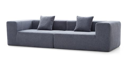 Aurora Black Bull Low-Back Compress Sofa (K-15) — product photo 1