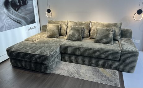 Aurora Shar-Pei Ruched Compress Sofa (K-20) — 2 seats + chaise